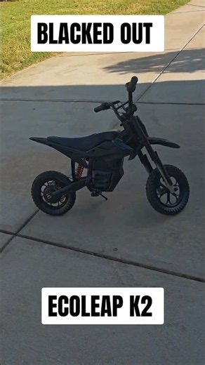 #BlackedOut #Ecoleap K2 Kids Electric #DirtBike #Ebike #Wheelie