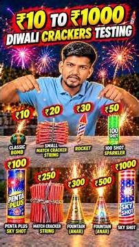 ₹10 to ₹1000 Tak Crackers Testing 😱 | Which One Is the Best? #theacexperiment #diwali2026 #crackers