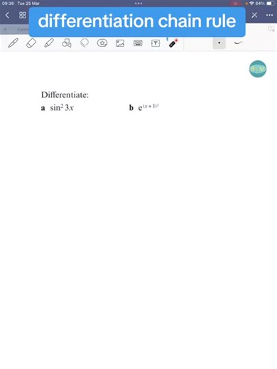chain rule for differentiation. A level maths. year 13 #mathsrevision #betteryourmaths #alevelmaths #puremathsyear13