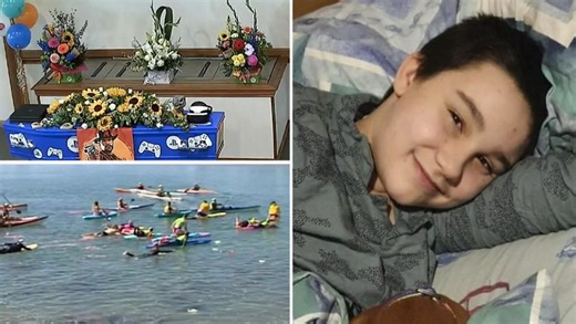 Devonport community farewells boy after jumping castle tragedy
