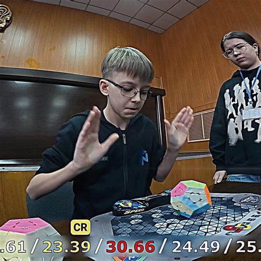 Timofei Tarasenko Megaminx World Record Average [25.36] seconds 2025 #rubikscube #viral #shorts