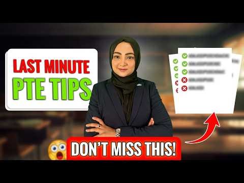 PTE Last-Minute Tips 2026: Do THIS to Score 79+ (24 Hours Before)