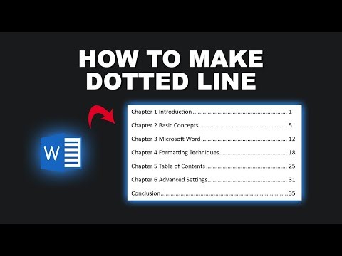 How to make dotted line in word for table of contents | Easy & Professional Tutorial