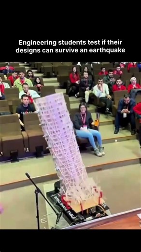Engineering students test if their designs can survive an earthquake ❤️‍🩹