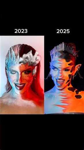 WHICH DO YOU PREFER?? 2023 vs 2025 snow and heat miser makeup🔥❄️