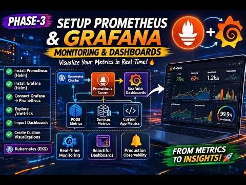 Visualize Metrics Like a Pro 🔥 Prometheus + Grafana Full Setup (K8s)