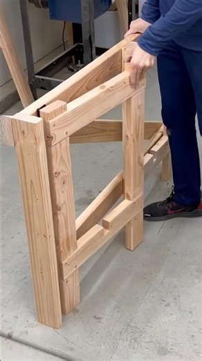 How to make a foldable wooden table in an easy way | DIYSpace Saving Folding Workbench Design#shorts