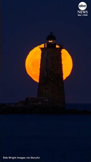 Timelapse footage shows full flower moon