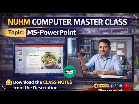 NUHM Comp One-Shot | MS-PowerPoint | Pharmacist | Technologist | Watch Now ‪@pharmacistsubhasdey‬