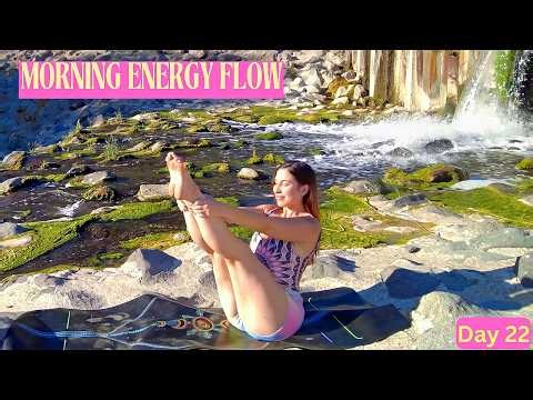 20 Minute Energizing Morning Yoga | Binds, Twists & Full Body Vinyasa | Day 22