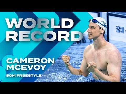 Cameron McEvoy rewrites the history books: 20.88 is the new 50m Freestyle World Record 🇦🇺🔥