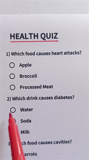 Health Quiz - Can you get 7/7? #health #healthylife #quiz #quiztime #trivia