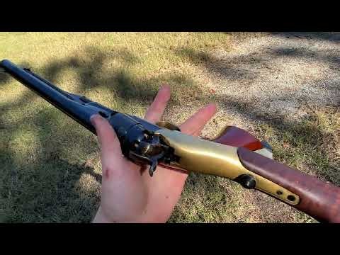Stocked Colt 1860 (Repro) POV firing