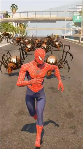 Spider-Man vs Giant Spider Army 🕷️😱 | Epic Escape Challenge #shorts #spiderman #superhero #trending