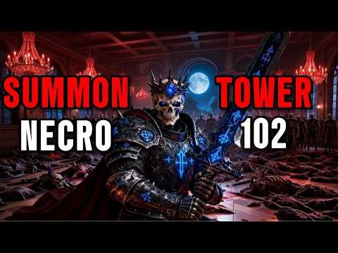 S13 PURE Summon Necro Tower 102 Clear | Diablo 4 Season 13 Necromancer S-Tier Build SKULM