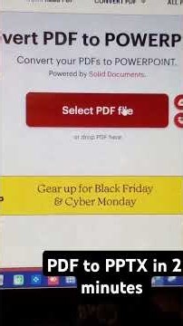 Convert PDF files to PowerPoint files in 2 minutes.
