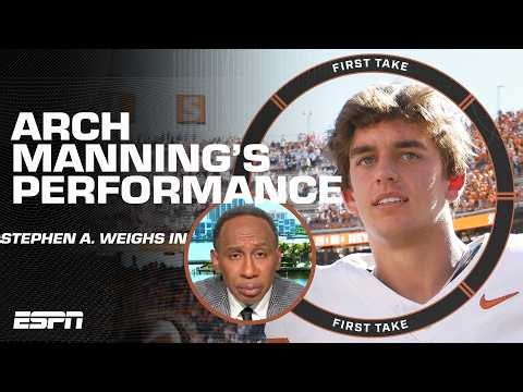 Stephen A. addresses ‘the elephant in the room’ about Arch Manning 😬 | First Take