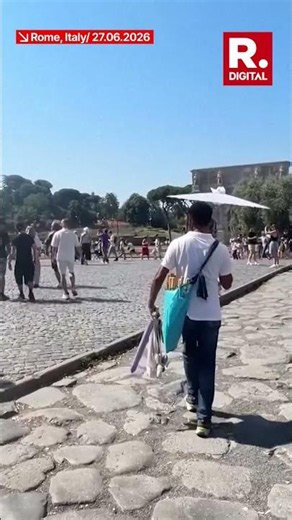 Europe Heatwave Crisis: Overwhelmed Tourists Seek Relief In Rome As Temperatures Soar Past 40°C