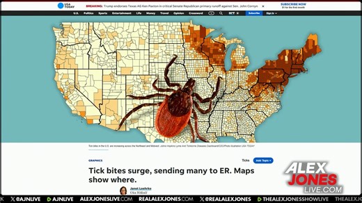 UPDATE: CDC Says Tick Bites Are Driving Record ER Surge As Reports Of Boxes Of Baby Ticks Being Released Continue Across The Map!"Bill Gates Has Been Weaponizing Ticks With Alpha-Gal Syndrome & Breeding Them In Mass To Be Flying Syringes- HOW LIBERAL!"⬇️WATCH ALEX JONES LIVE NOW⬇️