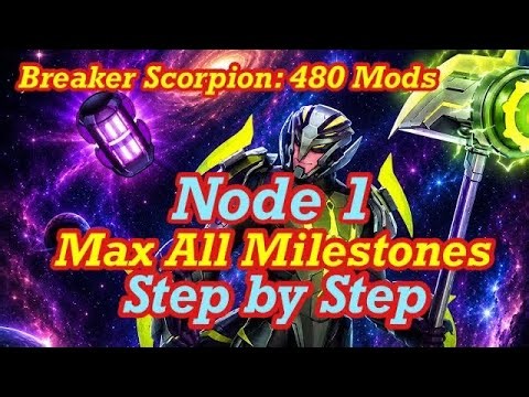 Scorpion BREAKER! ★Max Milestone Run: Node 1 Step by Step Full Gameplay 480 Mods Marvel Strike Force