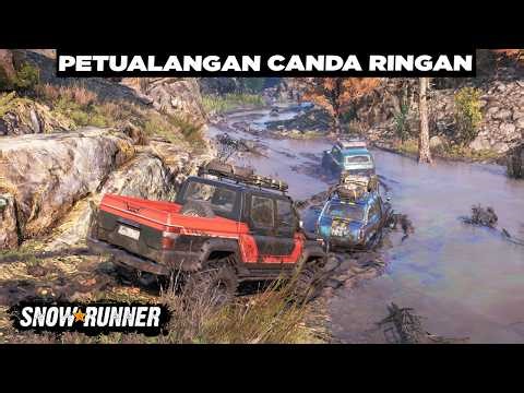 Cocok Buat Nemenin Makan Kalian😋😋 4 Mobil Offroad Buka Map !! Snowrunner Indonesia