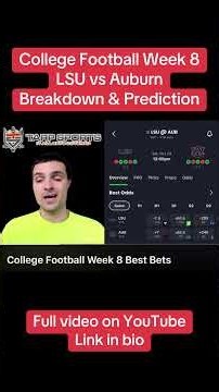 LSU vs Auburn Best Bet #collegefootball #cfbpicks #collegefootballpicks