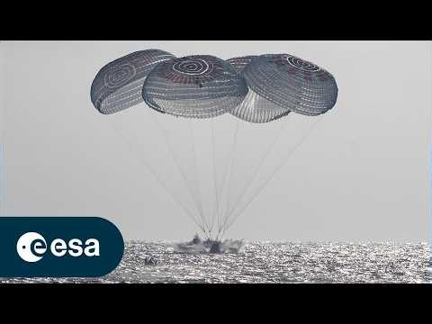 Crew-12 Splashdown with Sophie Adenot | εpsilon mission (Official broadcast)