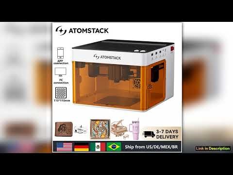 Atomstack P1 Mini Portable Laser Engraver 5W DIY Bluetooth Machine Painted Dog Tag Paper Leather Wo
