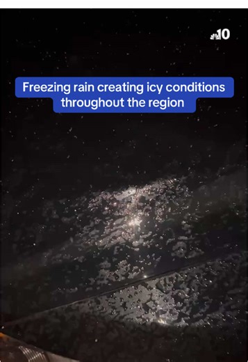 Freezing Rain Causes Icy Conditions in Glassboro, NJ