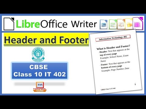 Header and Footer in LibreOffice Writer | Full Tutorial #libreofficetutorial #cbse