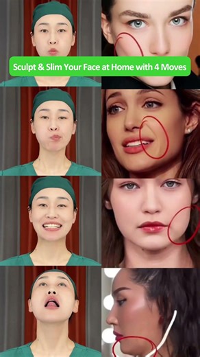 4 Facial Yoga Exercises to Transform Your Face, Reduce Double Chin, and Improve Cheek Volume