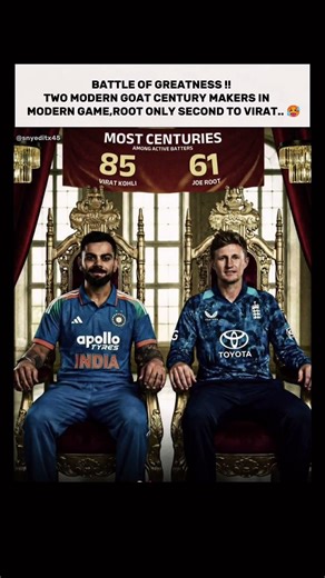 JOE ROOT ONLY SECOND TO VIRAT KOHLI 🤯