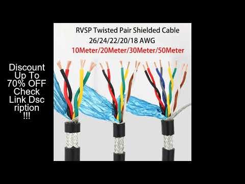 10 20 30 50M RVSP Twisted Pair Shielded Cable 26 24 22 20 18AWG 2/4/6/8C RS485 Signal Control WireAu