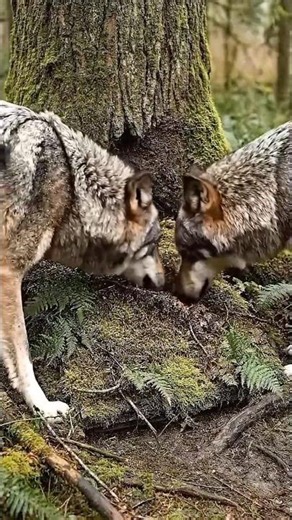 I hid myself in my tree bunker from wolves 🐺