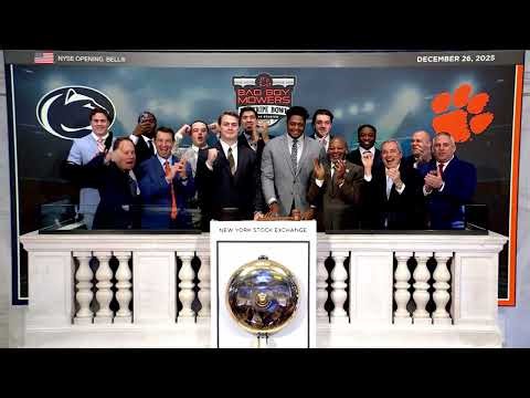 Clemson, Penn State ring the Opening Bell at NYSE