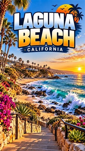LAGUNA BEACH, CALIFORNIA 🌊🌴 | Beaches, Cliffs & Ocean Views #Shorts
