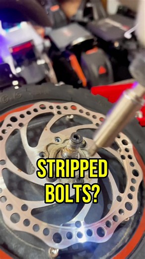 How to remove stripped rotor bolts the easy way! #repair #strippedbolt #scooter #fixit #electric