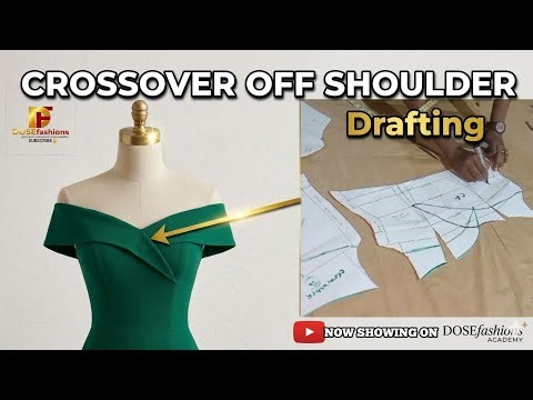 How to Draft a PERFECT Crossover Off-Shoulder | Pattern Making Tutorial | Prom, Bridal & Evening 