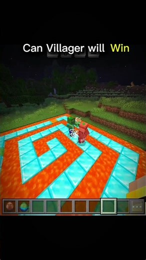 Can a VILLAGER WIN in Minecraft? 😂🔥 #Minecraft #Shorts