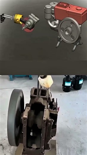 Diesel Engine Magic 🔥 || This Engine Ignites Itself 🤯 || No Spark Plug? Still Works 😮 #cad #shorts