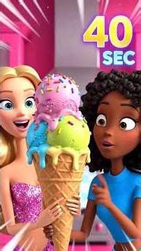 Barbie Ice Cream Challenge 🍨🍨 |in 40 seconds|😳🥶😱🍦