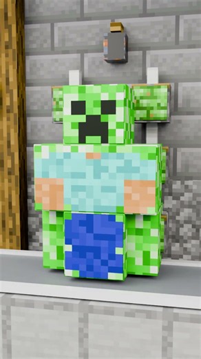 Creeper - Steve | Factory Transformation | Satisfying Loop #shorts