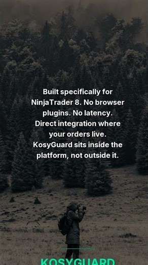 Built specifically for NinjaTrader 8. No browser plugins. No latency. Direct