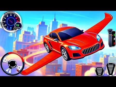 Flying Car Stunt Adventure Simulator - Car Tracks Racing 3D - Android GamePlay