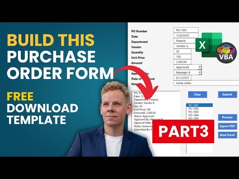 Save, Reset, and Export Purchase Orders in Excel with VBA – Full Tutorial