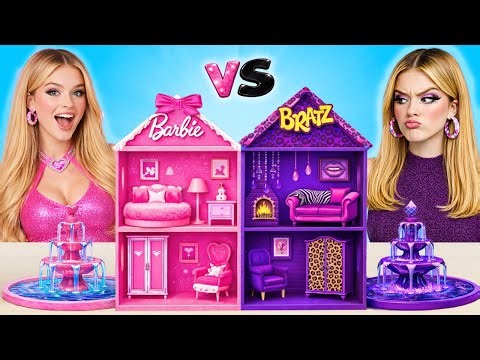 We Build Amazing Doll House | Barbie VS Bratz Challenge by PiPi Pop