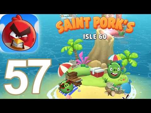 Angry Birds Bounce - SAINT PORKS Isle 60 Gameplay Walkthrough Video Part 57 (iOS)