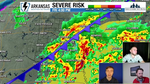 LIVE: Storm chances Thursday & Friday | Zachary Hall - Arkansas Storm Tracker