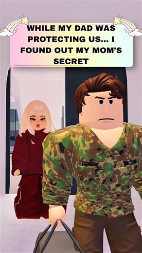 WHILE MY DAD WAS PROTECTING US I FOUND MY MOM’s SECRET #roblox #shorts #berryave #robloxedit