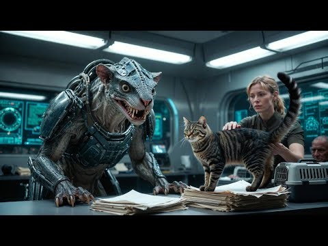 Alien Apex Predator Terrified by a Tiny Earth Cat